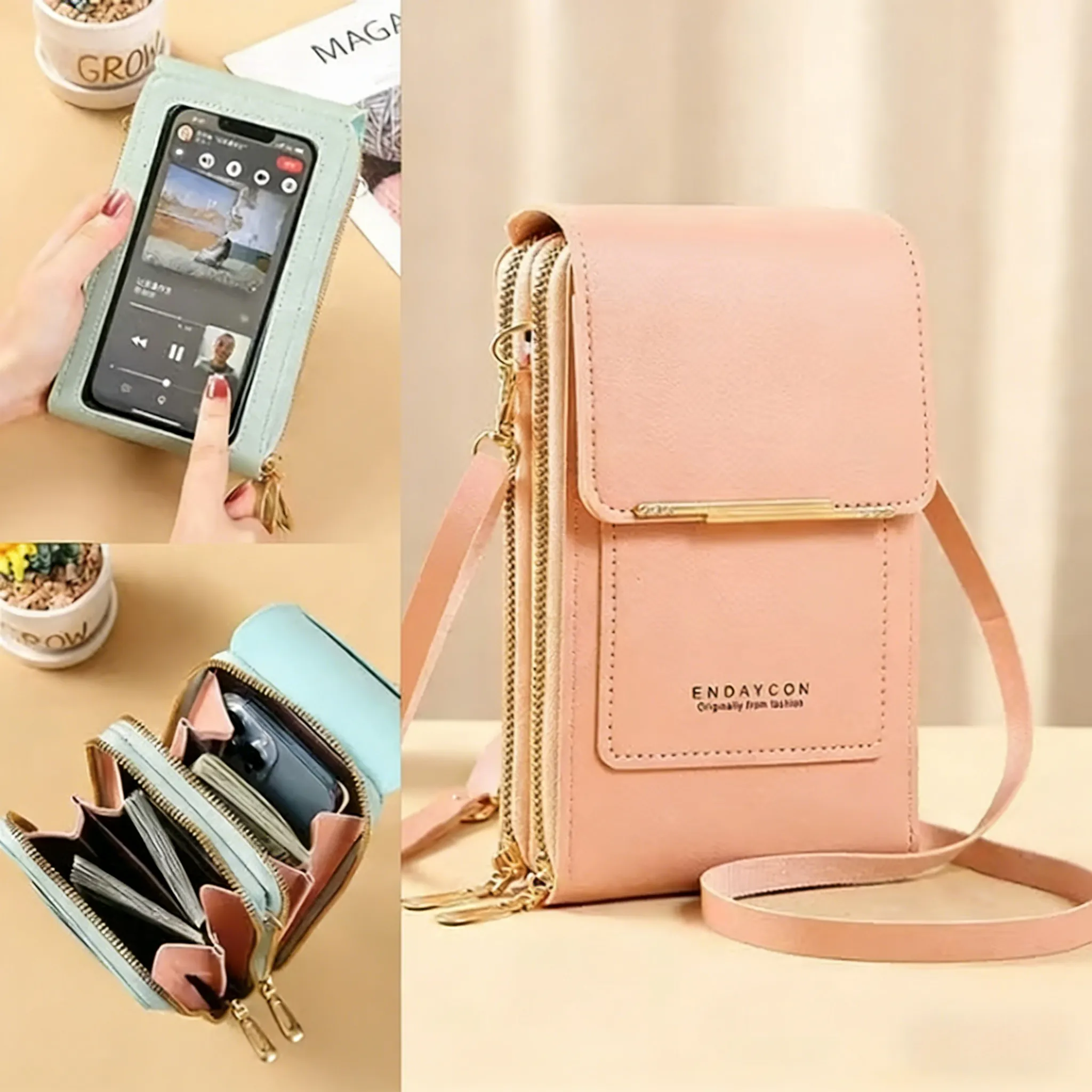 💥👛Women's Touch Screen Messenger Bag - 🔥LIGHT PINK(⌛Limited Edition Colours)